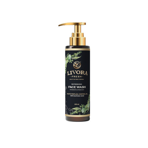 Livora Fresh Gentle Foaming Face Wash with Aloe Vera, Niacinamide & Herbal Extracts, For Clear & Hydrated Skin, 100ml